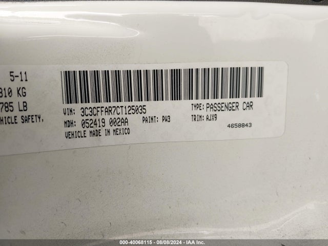 2012 FIAT 500 3C3CFFAR7CT125035 Photo 8