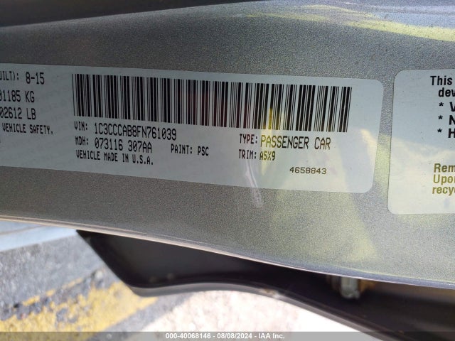 1C3CCCAB8FN761039 Chrysler 200 Limited