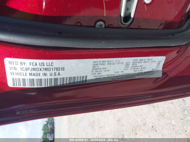 Jeep Cherokee Limited 4x4 2021 1C4PJMDX7MD179310 Image 9