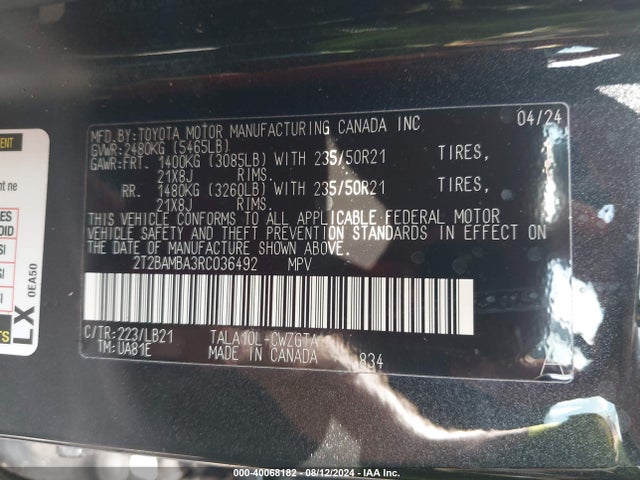 Lexus Rx 350 Premium Plus 2024 2T2BAMBA3RC036492 Image 9
