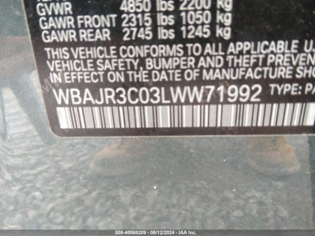 WBAJR3C03LWW71992 BMW 530I