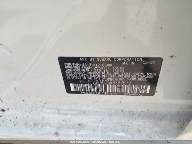 JF1GUABC5R8387679 Subaru Impreza Base 5-door