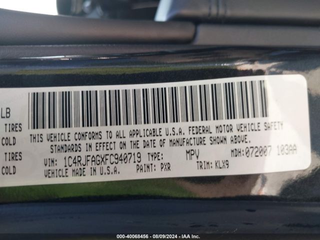 1C4RJFAGXFC940719 Jeep Grand Cherokee Altitude