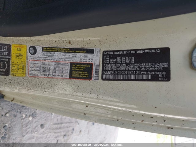 2013 MINI HARDTOP WMWSU3C50DT684104 Photo 8