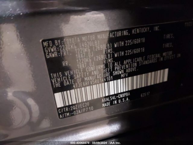 2024 TOYOTA RAV4 HYBRID 4T3E6RFV5RU144101 Photo 8