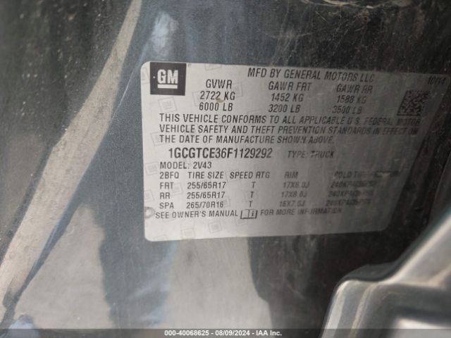 1GCGTCE36F1129292 Chevrolet Colorado Z71