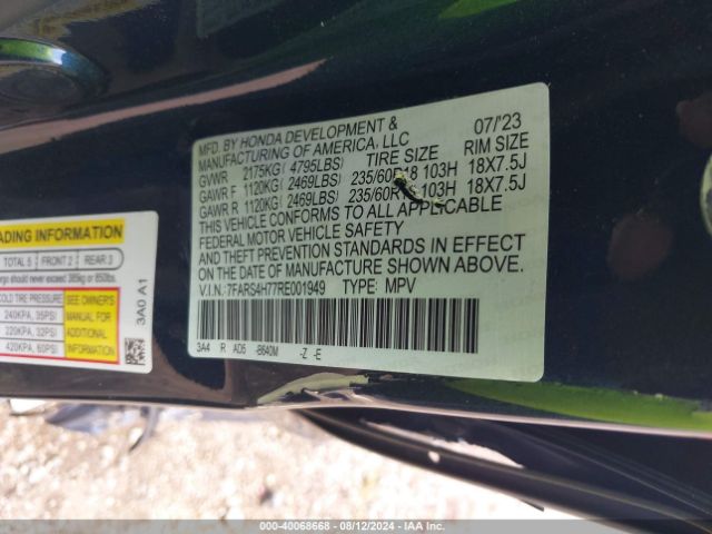 7FARS4H77RE001949 Honda Cr-v Ex-l Awd