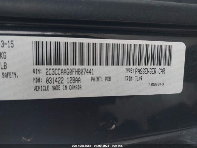 2C3CCAAG0FH807441 Chrysler 300 Limited