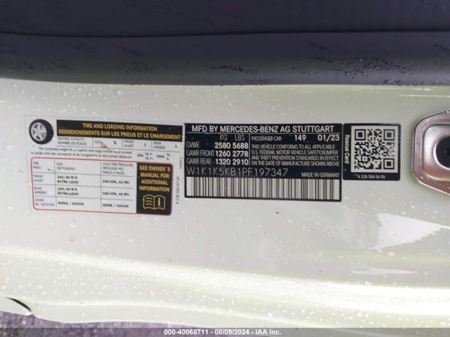 W1K1K5KB1PF197347 Mercedes-Benz E 450 4matic