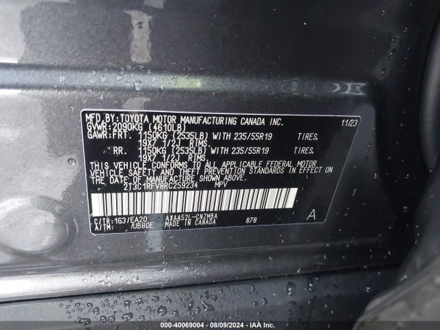 Toyota Rav4 Xle Premium 2024 2T3C1RFV8RC259234 Image 9