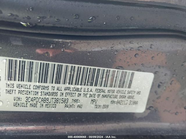3C4PDCAB9JT381503 Dodge JOURNEY SE
