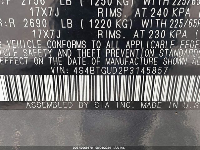 4S4BTGUD2P3145857 Subaru Outback Wilderness