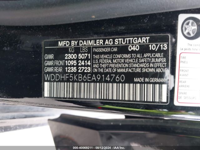 WDDHF5KB6EA914760 Mercedes-Benz E 350