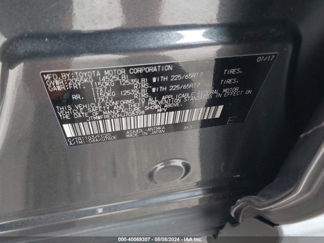 Toyota Rav4 Xle 2017 JTMWFREV0HJ708398 Image 9