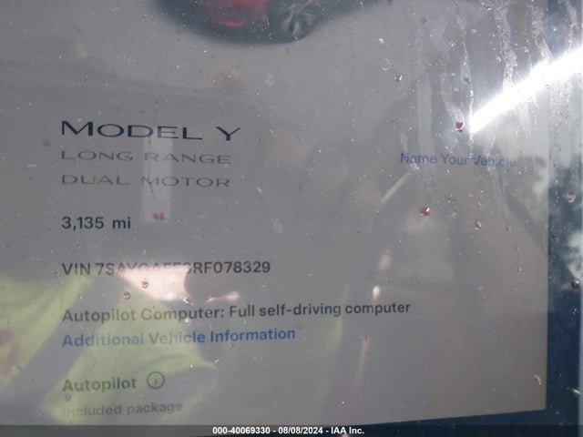 2024 TESLA MODEL Y 7SAYGAEE3RF078329 Photo 6