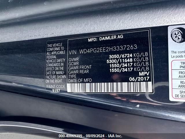WD4PG2EE2H3337263 Mercedes-Benz Metris