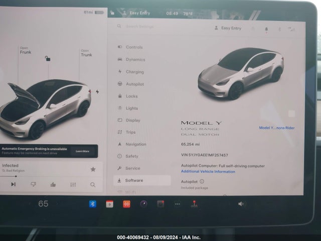2021 TESLA MODEL Y 5YJYGAEE1MF257457 Photo 6
