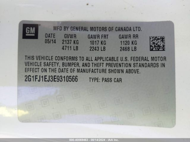 2G1FJ1EJ3E9310566 Chevrolet Camaro 1ss