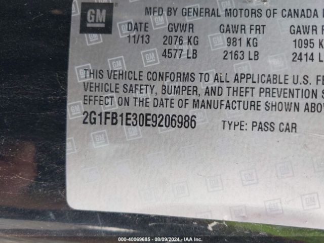 2G1FB1E30E9206986 Chevrolet CAMARO LT