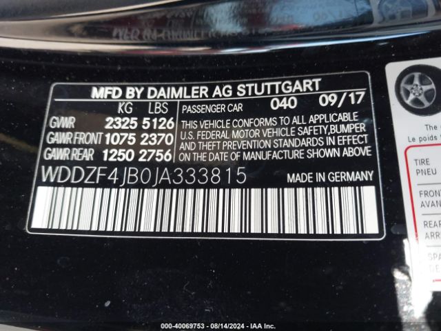 2018 MERCEDES-BENZ E 300 WDDZF4JB0JA333815 Photo 8