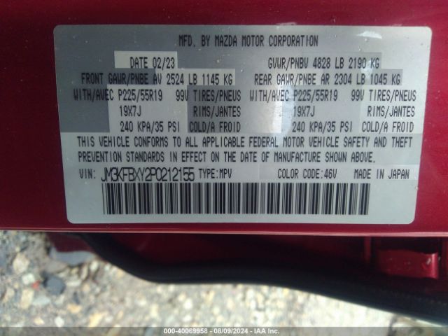 JM3KFBXY2P0212155 Mazda Cx-5 2.5 Turbo Signature