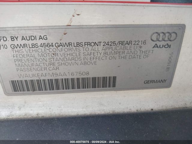 2010 AUDI A3 WAUKEAFM9AA167508 Photo 8