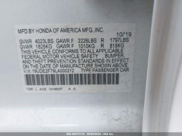 19UDE2F79LA000212 Acura Ilx Premium Package/technology Package