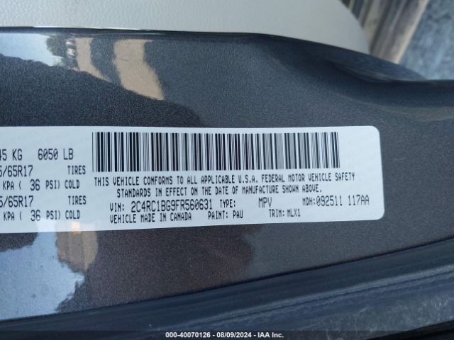 2015 CHRYSLER TOWN & COUNTRY 2C4RC1BG9FR560631 Photo 8