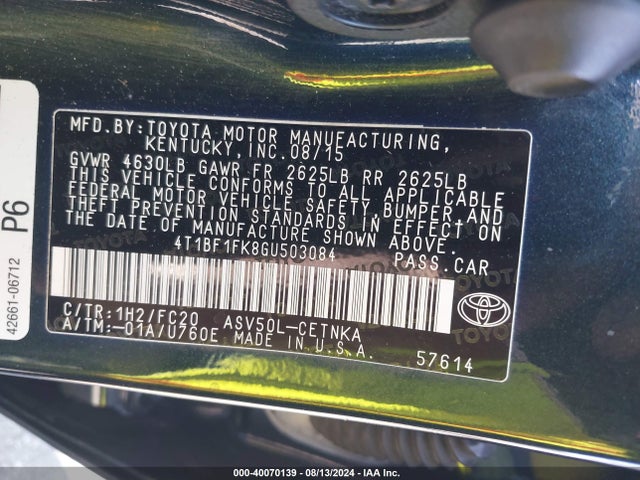 Toyota CAMRY LE 2016 4T1BF1FK8GU503084 Image 9