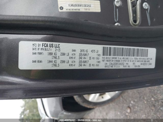 1C4NJDEB9FD303252 Jeep Compass Latitude