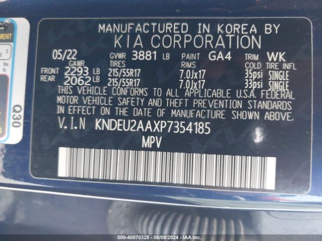 KNDEU2AAXP7354185 KIA SELTOS S