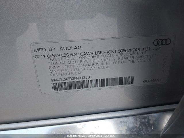 WAU32AFD3FN013731 Audi A8 L 4.0t