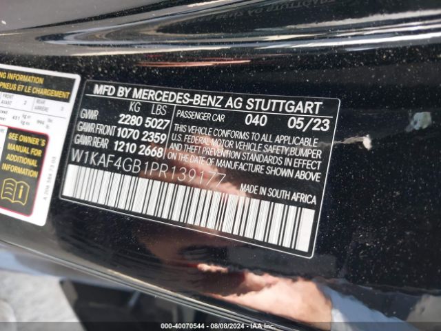 W1KAF4GB1PR139177 Mercedes-Benz C 300 Sedan