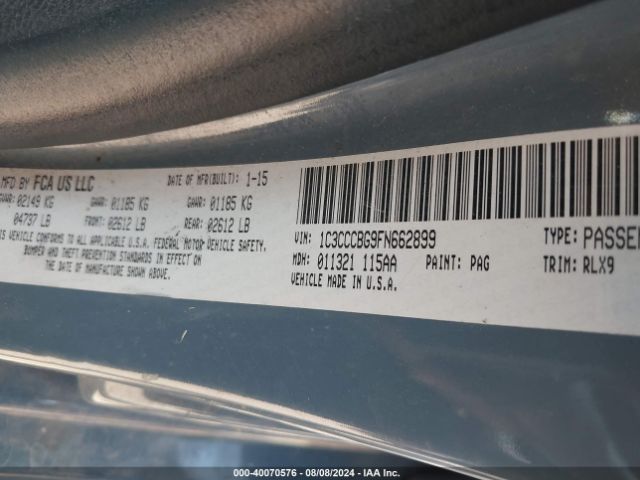 1C3CCCBG9FN662899 Chrysler 200 S