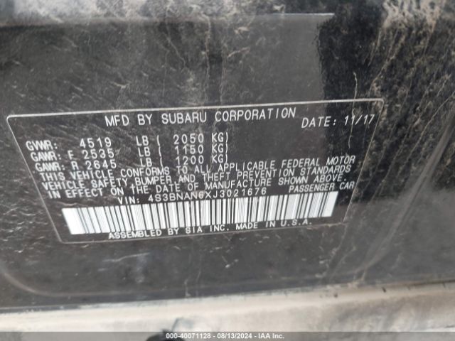 4S3BNAN6XJ3021676 Subaru Legacy 2.5i Limited