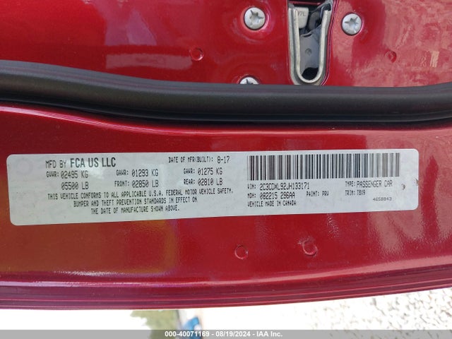 Dodge Charger Srt Hellcat Rwd 2018 2C3CDXL92JH133171 Image 9