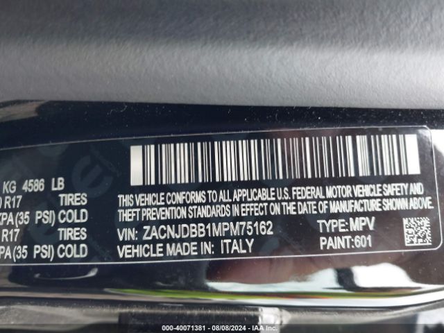 ZACNJDBB1MPM75162 Jeep Renegade Latitude 4x4