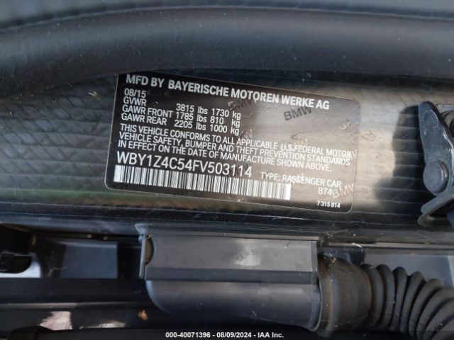 WBY1Z4C54FV503114 BMW I3 REX