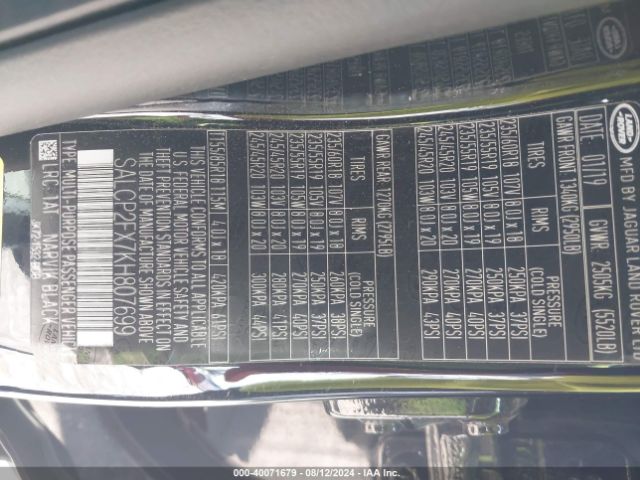 SALCP2FX7KH807699 Land Rover Discovery Sport Se