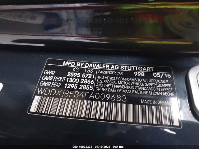 WDDXJ8FB4FA009683 Mercedes-Benz S 550 4matic