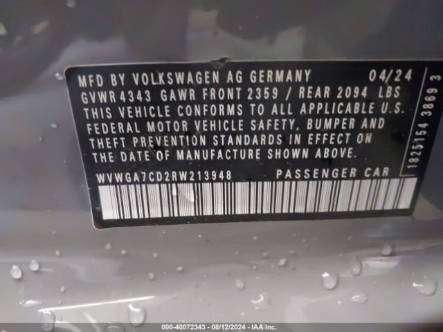 WVWGA7CD2RW213948 Volkswagen Golf Gti 2.0t S