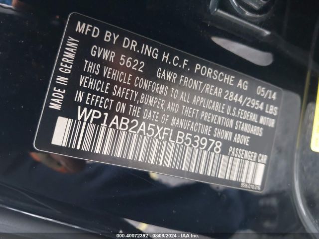 WP1AB2A5XFLB53978 Porsche MACAN S