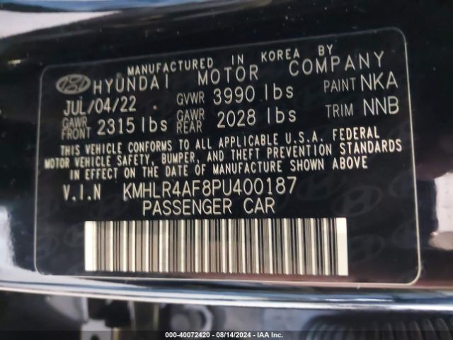 KMHLR4AF8PU400187 Hyundai Elantra N Line