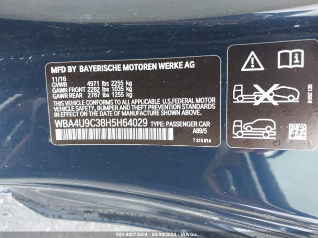 WBA4U9C38H5H64029 BMW 430i Xdrive