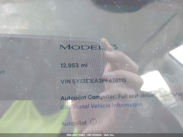 2023 TESLA MODEL 3 5YJ3E1EA3PF476115 Photo 6