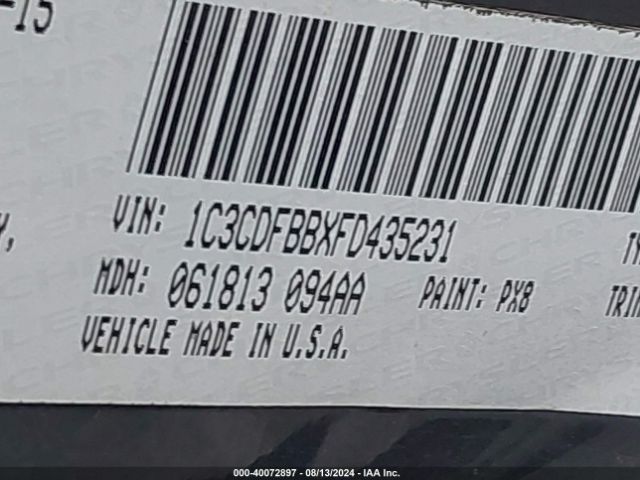 1C3CDFBBXFD435231 Dodge DART SXT