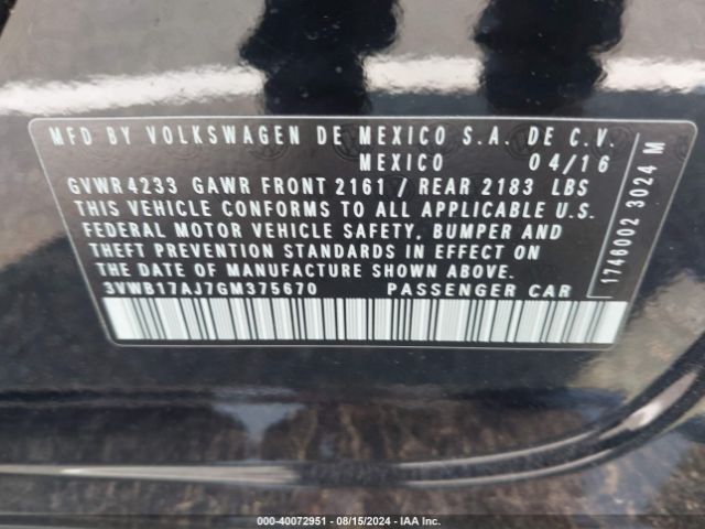 3VWB17AJ7GM375670 Volkswagen Jetta 1.8t Sport