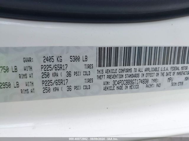 3C4PDCBB9GT174830 Dodge Journey Sxt