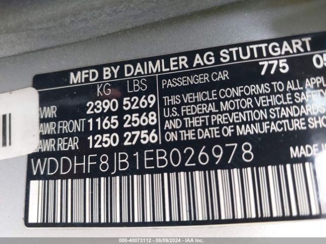 WDDHF8JB1EB026978 Mercedes-Benz E 350 4matic
