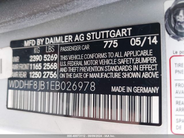 WDDHF8JB1EB026978 Mercedes-Benz E 350 4matic